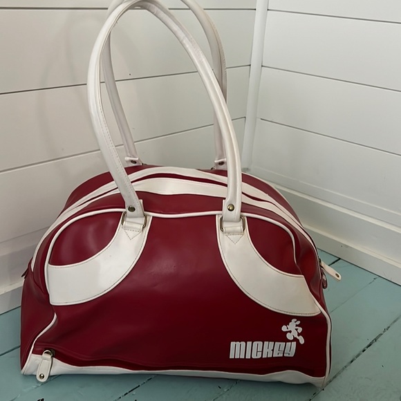 Disney Handbags - Vintage (Retro) Disney Mickey Mouse Duffle Travel Gym Bag Red and White